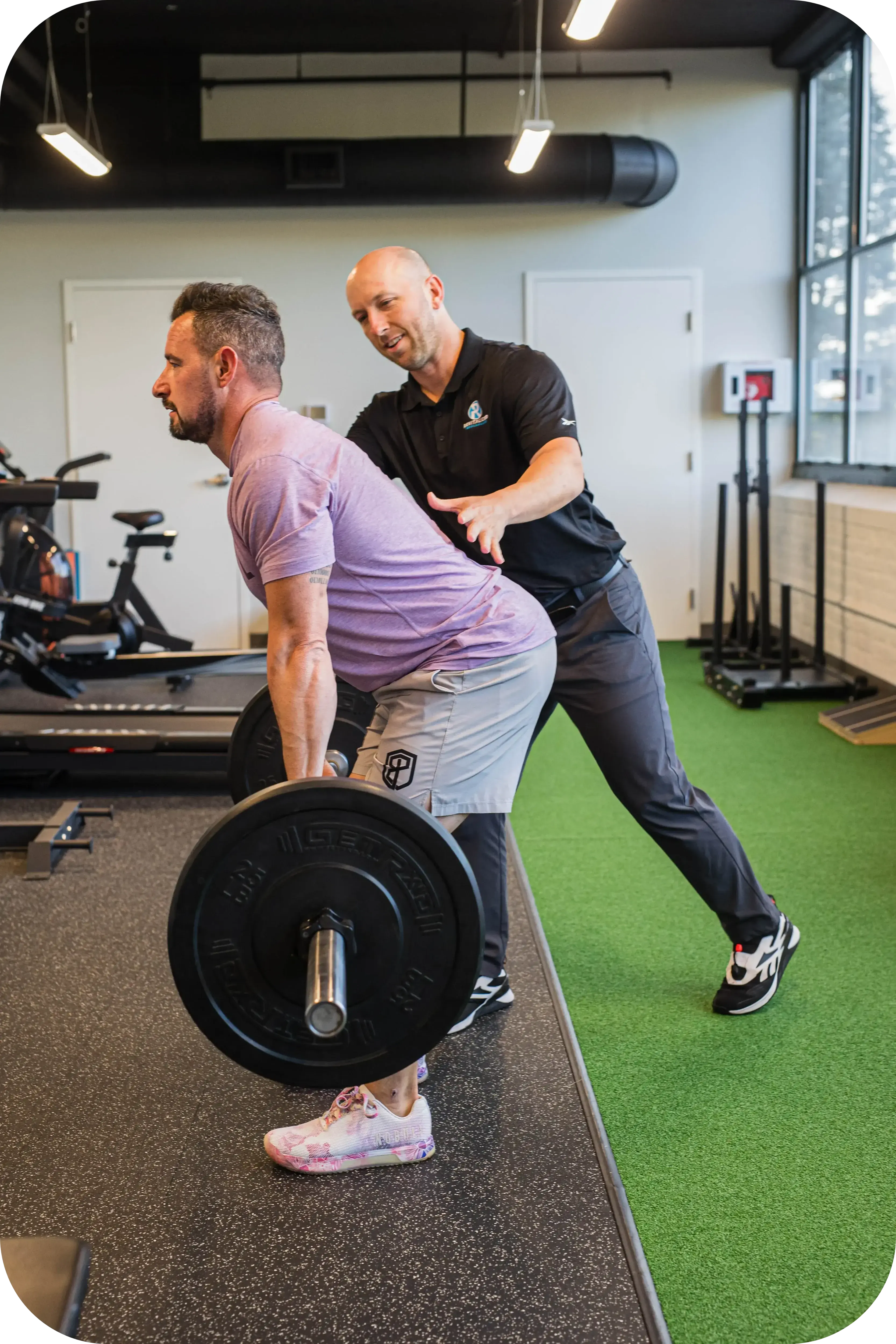  Patient receiving one-on-one manual therapy at a performance physical therapy clinic in Manchester, NH
