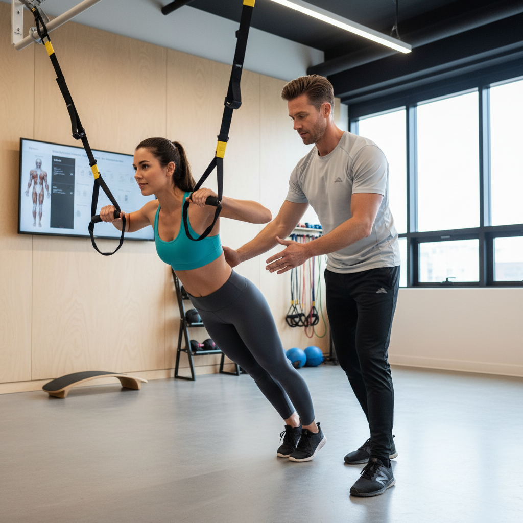 CrossFit athlete performing overhead squat during physical therapy assessment in Londonderry NH